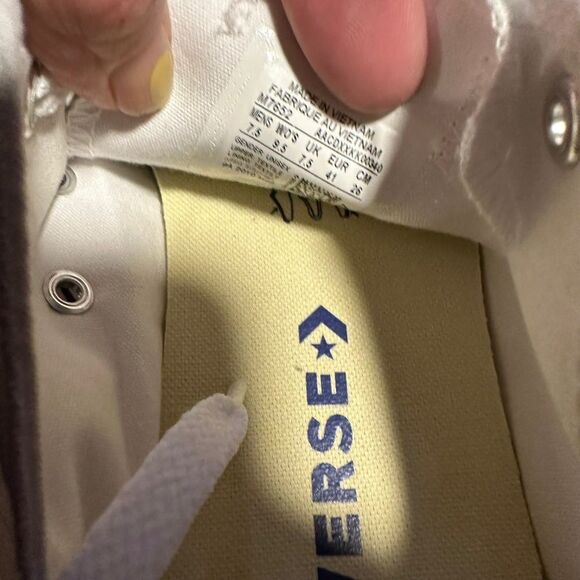 Converse Chuck Taylor All Star Low White Canvas Sneakers YouTube Logo 9.5 - Picture 7 of 15